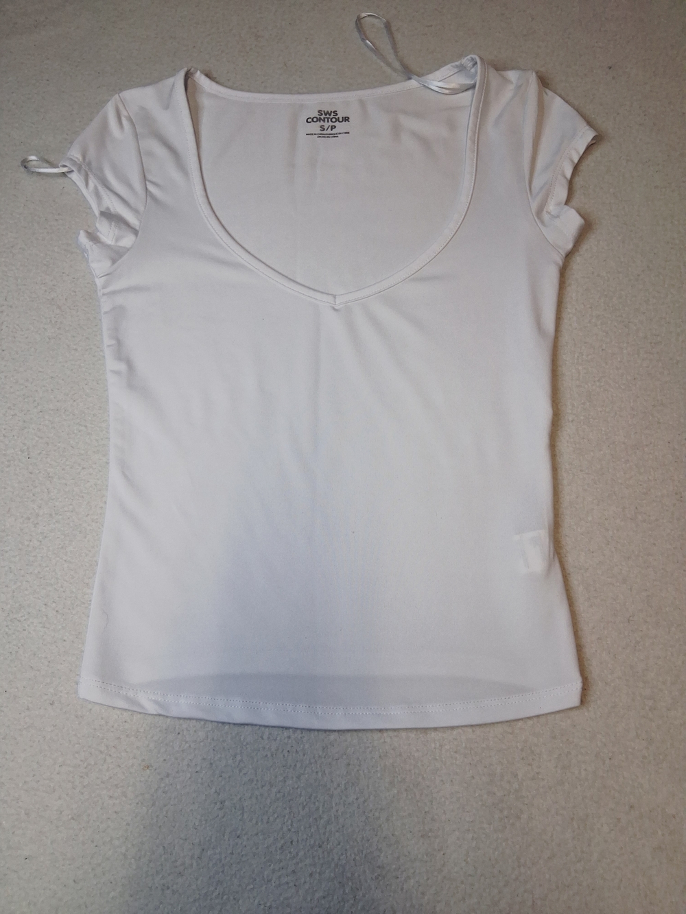SWS Contour Women's White Scoop Neck Short Sleeve Tee